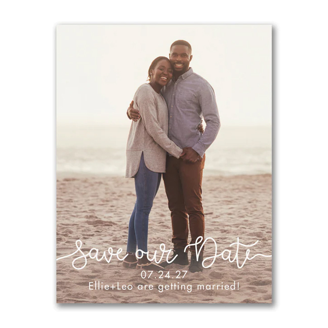 Save the Date with Beach theme.