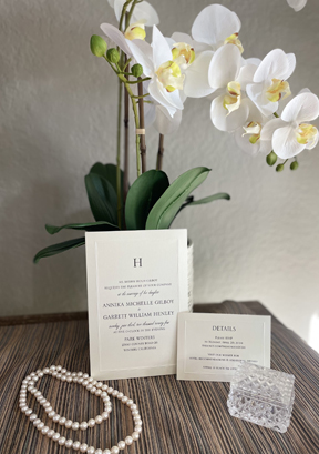 Invitation Suite with Flowers.